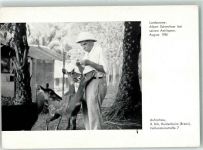 Lambarene Albert Schweitzer Antilopen Prominente Foto AK