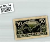 06507 O4302 Bad Suderode 1921 Notgeldschein 50 Pfennig Gutschein c 108039 Solbad