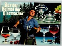 Schott Zwiesel Glasbläser Foto AK