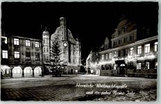 87700 W8940 Memmingen Foto AK Marktplatz Grüsse Weihnachten Neujahr
