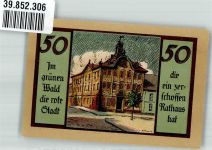 98527 O6000 Suhl Notgeldschein 50 Pfg. Gutschein