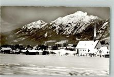 83457 W8232 Bayerisch Gmain Foto AK Winter Kirche