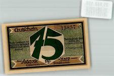06507 O4302 Bad Suderode 1921 Notgeldschein 75 Pfennig Gutschein No. 15857
