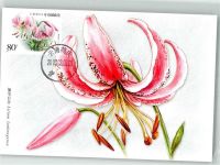 Lilie Lilium lankongense Phila China Künstlerkarte