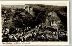 55743 W6580 Idar-Oberstein - Mit Schlössern u. Felsenkirche Foto Original aus Archiv eines Ansichtskartenverlags