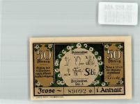 06464 O4324 Frose 1921 Notgeldschein 50 Pfennig Nr. 89092 Bilderrätsel