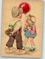 sign. Ingelius Kinder Luftballon Daco Verlag Lebkuchen Künstlerkarte
