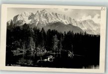 W8100 Garmisch-Partenkirchen Badersee Mermaid Nixe Fotomontage AK