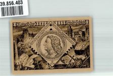 07907 O6550 Schleiz 1921 Notgeldschein 50 Pfennig Portrait Johann Friedrich Böttger