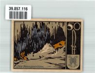 07318 O6800 Saalfeld , Saale 1921 Notgeldschein Gutschein über 50 Pfennig Feengrotten