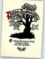 Kunstkalender 1960 Spruch Scherenschnitt Plischke, G. Künstlerkarte