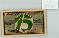 06507 O4302 Bad Suderode 1921 Notgeldschein 75 Pfennig Gutschein No. 15757