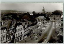 61169 W6360 Friedberg Hessen Foto AK Kaiserstrasse Cafe Auto