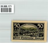 06507 O4302 Bad Suderode 1921 Notgeldschein 50 Pfennig Gutschein Solbad f 54909