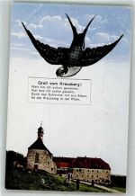 97653 W8743 Haselbach i d Rhön - Kirche Kloster Kreuzberg Schwalbe