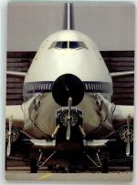 Eine Junkers Ju 52 vor einem JumboJet Lufthansa Foto AK
