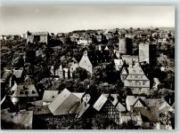 65594 W6258 Runkel , Lahn Foto AK mit Burg Runkel und Schloss Schadeck