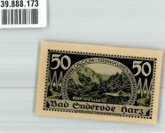 06507 O4302 Bad Suderode 1921 Notgeldschein 50 Pfennig Gutschein Solbad e 9510