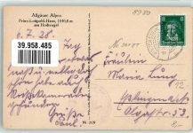 87541 W8973 Bad Hindelang 1928 Foto AK Hüttenstempel Prinz Luitpold Haus