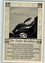Die Krebs Menschen Rückseite Text Sternzeichen