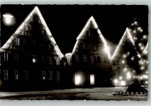 72458 W7470 Ebingen , Württ 1966 Winter Weihnachtsbaum Nacht