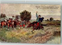 sign. Höllerer Einem Husaren zu Pferde gelingt die Flucht aus der Gefangenschaft Verlag Gustav Braun 120 KuK Feldpost WK I 14. Corps-Tel.-Abtl. Militär Österreich 1915 Künstlerkarte