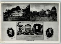 83700 W8183 Rottach-Egern Foto AK Ganghofer-Villa Thoma-Haus Grab und Portraits der beiden Dichter Fotograf Funk