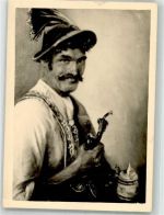 Tracht Bierkrug Pfeife Privatfoto AK
