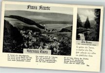 38667 W3396 Altenau , Harz - Harz Karte