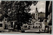 82433 W8112 Bad Kohlgrub Foto AK Alte Linde Kreuz Christi Dorfstrasse