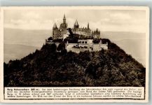 72379 W7450 Hohenzollern , Burg Foto AK Burg Kosmos Chronik Karte