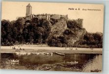 06108 O4002 Halle Saale - Burg Giebichenstein Ruderboot