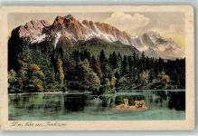 W8104 Grainau Die Nixe im Badersee Nixe