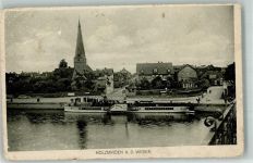 37603 W3450 Holzminden Gebrauchsspuren Raddampfer Graf Moltke Kirche