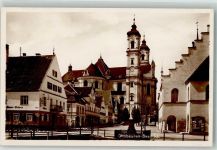 87724 W8942 Ottobeuren Foto AK Kirche Basilika Gasthaus Mohren