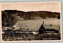 09648 O9251 Kriebstein 1932 Foto AK Gasthaus Auto Schwimmbad Talsperre