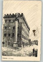 50100 Firenze Künstlerkarte Denkmal Säule