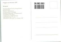 Ulaanbaatar 1987 Sonderstempel Wappen Flaggen der Nationen Briefmarke Bildseite
