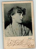 sign. von Blaas Die junge Frau Betta No. 2018 Zieher Ottmar 1899 Künstlerkarte