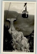 W8230 Bad Reichenhall Seilbahn zum Predigtstuhl Stütze III Fotograf Martin Herpich Hüttenstempel Bergbahn Foto AK