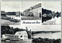 18292 O2602 Krakow a See - HO- Gaststätte Jörnberg, Markt, am See, Bootsverleih