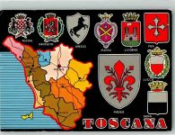 50100 Firenze 1979 - Wappen Landkarte Toscana