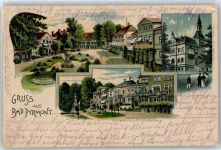 31812 W3280 Bad Pyrmont - Kaiserplatz mit Kriegerdenkmal, Postamt, Altenauplatz mit Drakevase