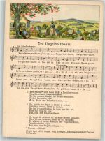 Der Vugelbeerbaam Worte A.M. Schreyer Erzgebirge Liederkarte