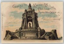 32423 W4950 Minden , Westf Lithographie Kaiser Wilhelm Denkmal