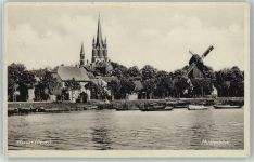 14542 O1512 Werder (Havel) - Mühlenblick, Kirche, Windmühle