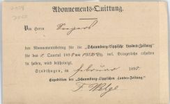 31655 W3060 Stadthagen - Abonnements-Quittung
