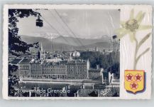 38000 Grenoble - Leporello, Wappen, Edelweiß, Seilbahn