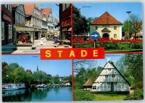 21680 W2160 Stade , Niederelbe - Fußgängerzone, Zeughaus, Hafen, FReilichtmuseum