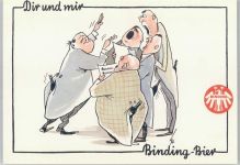 Binding-Bier , Singen Brauerei Künstlerkarte